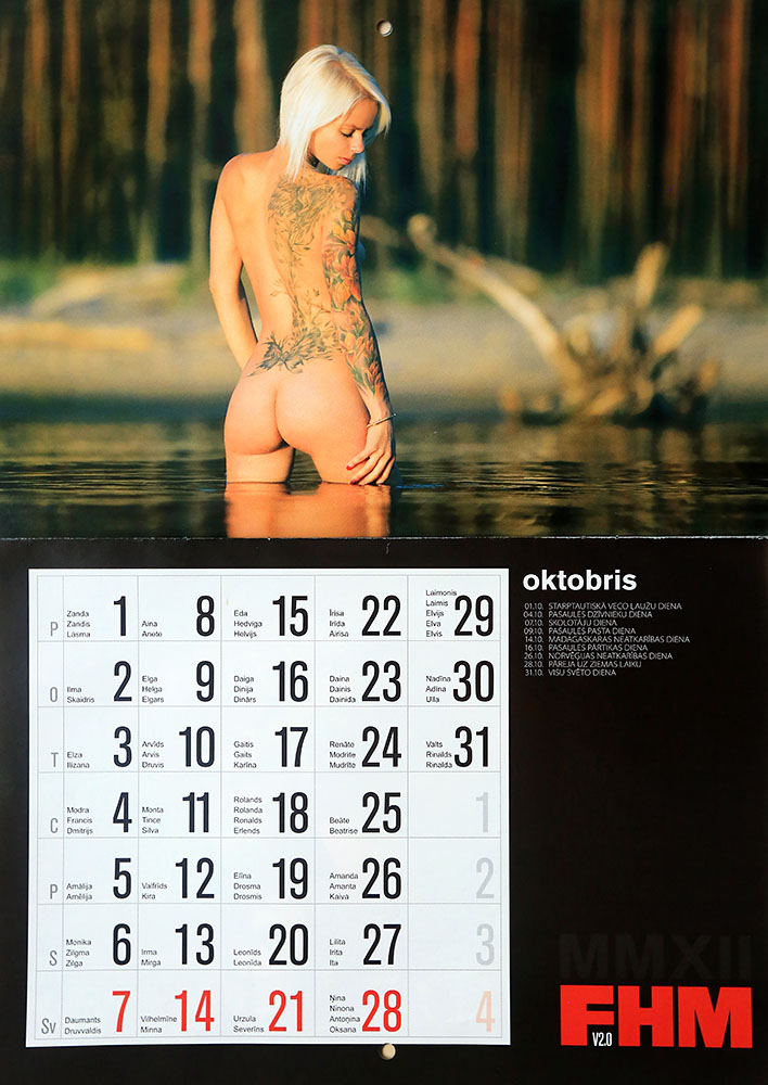 FHM erotiskais kalendars 2012