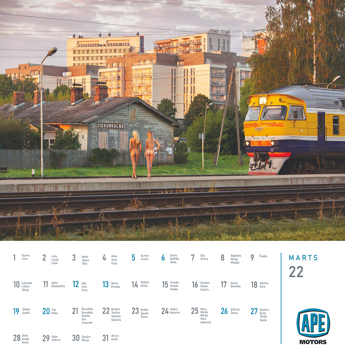Mārtiņš Plūme | Erotisks kalendārs 2022 gadam (lielais kalendārs) APE Motors | Foto Martins Plume kailfoto kalendars nude calendar 4