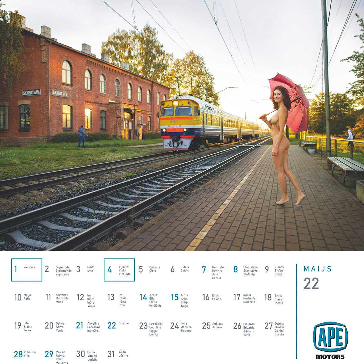 Mārtiņš Plūme | Erotisks kalendārs 2022 gadam (lielais kalendārs) APE Motors | Foto Martins Plume kailfoto kalendars nude calendar 6