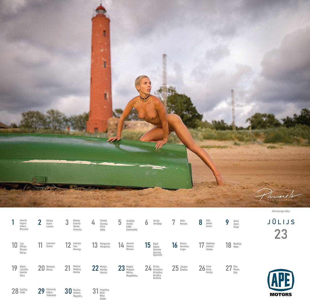 Mārtiņš Plūme | Erotisks kalendārs 2023 gadam, APE Motors | Kailfoto kalendars kailfoto fotografs fotografs Martins Plume 8