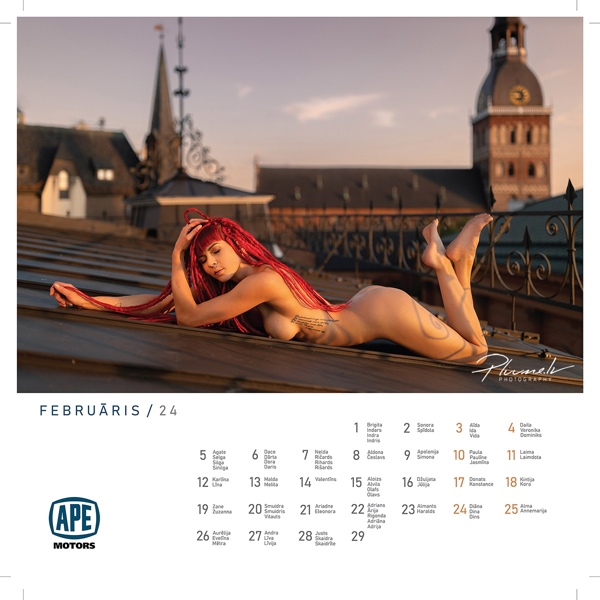 Mārtiņš Plūme | Erotisks kailfoto mākslas kalendārs 2024 gadam, APE Motors | Kailfoto kalendars erotisks kalendars fotografs Martins Plume APE Motors 4