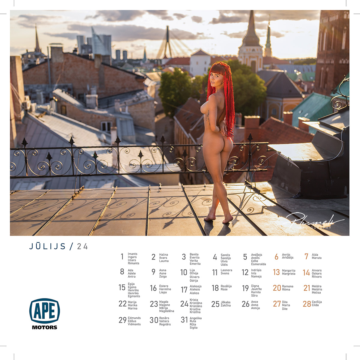 Mārtiņš Plūme | Erotisks kailfoto mākslas kalendārs 2024 gadam, APE Motors | Kailfoto kalendars erotisks kalendars fotografs Martins Plume APE Motors 9